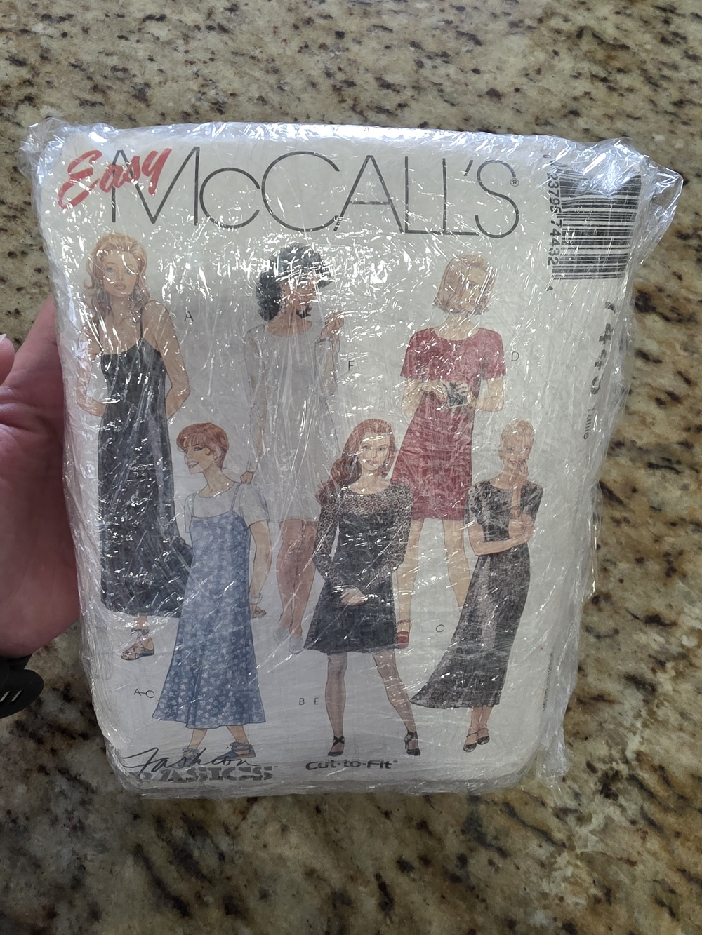 McCall's Easy Women's Dress Sewing Pattern - Black, Red, Blue Options